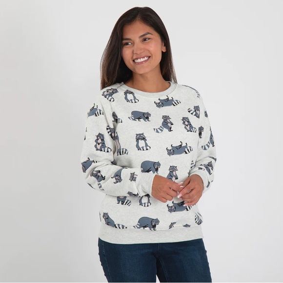 π¦ Raccoon Print Pullover Sweater Sweatshirt - Picture 8 of 11